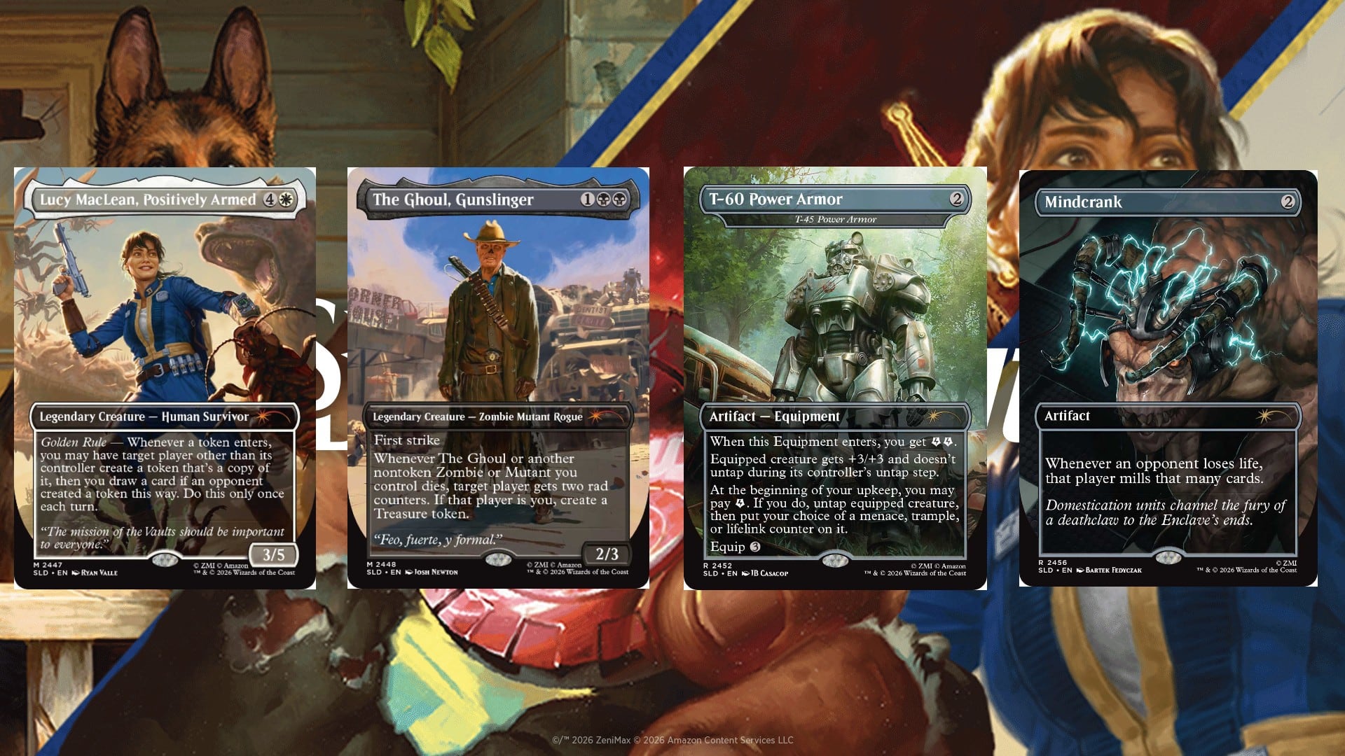 Algunas de las nuevas cartas del Secret Lair de Magic y Fallout