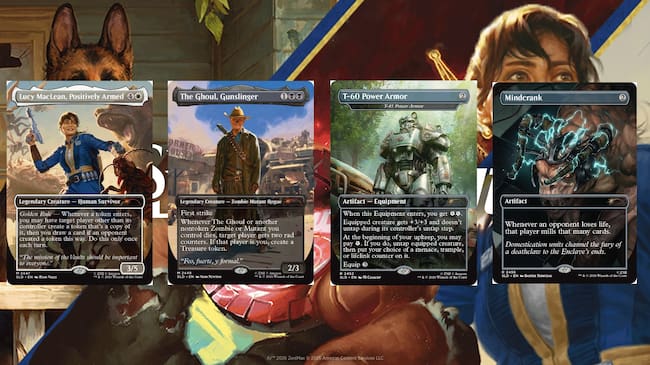 Algunas de las nuevas cartas del Secret Lair de Magic y Fallout