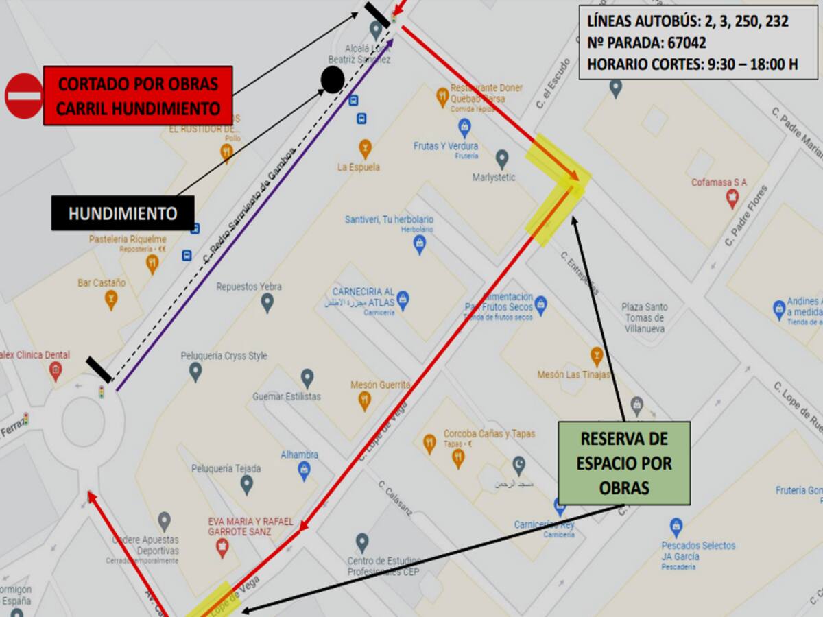 Alcalá de Henares: cortes de tráfico en Pedro Sarmiento de Gamboa