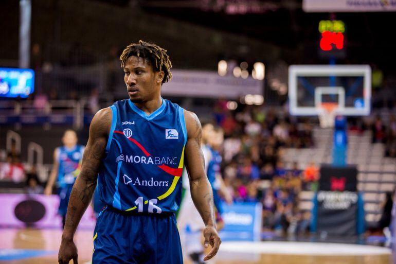 Andrew Albicy en un partit al Poliesportiu.