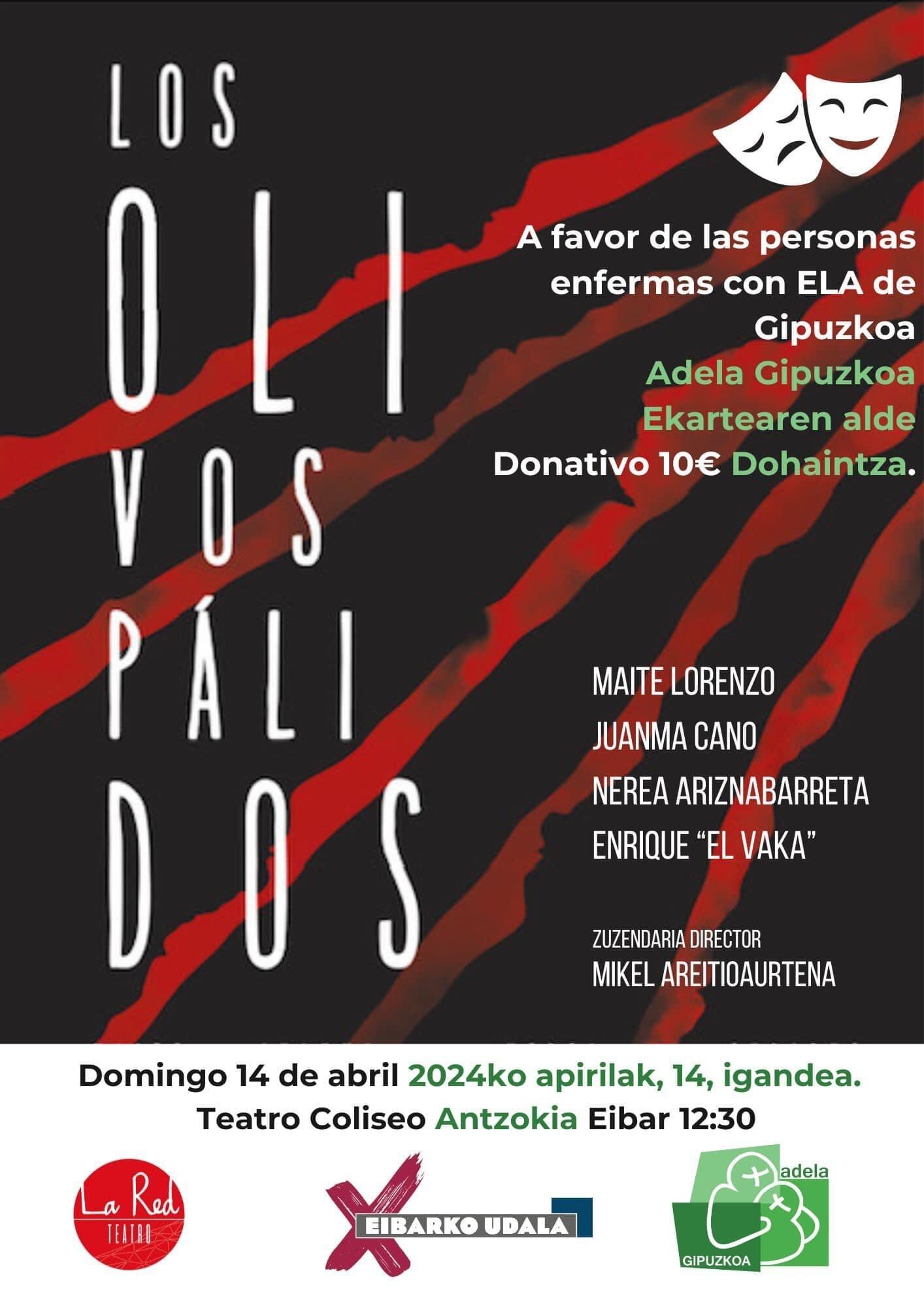 Cartel anunciador de la función solidaria del 14 de abril