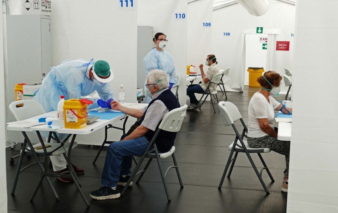 Test de seroprevalencia en el hospital de campaña de Alicante