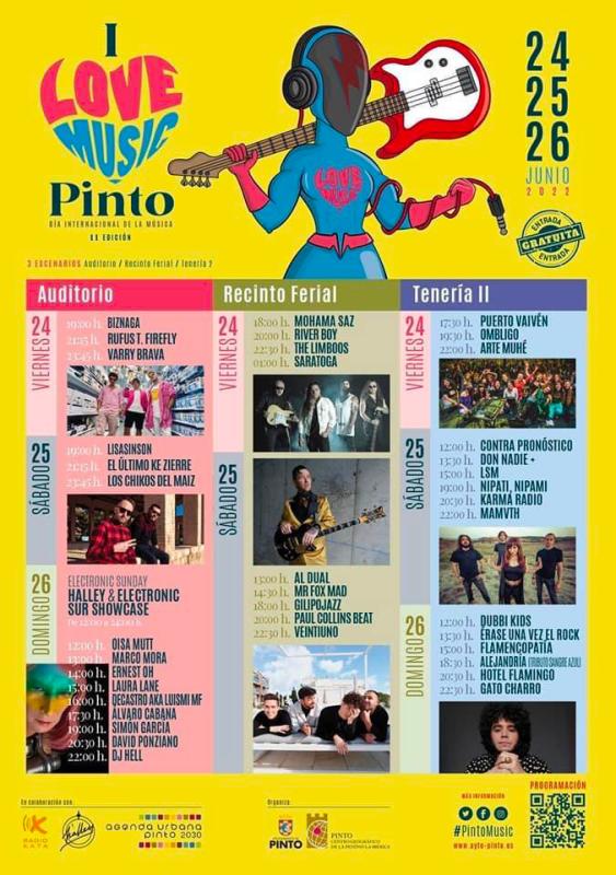 Cartel del festival I Love Music en Pinto