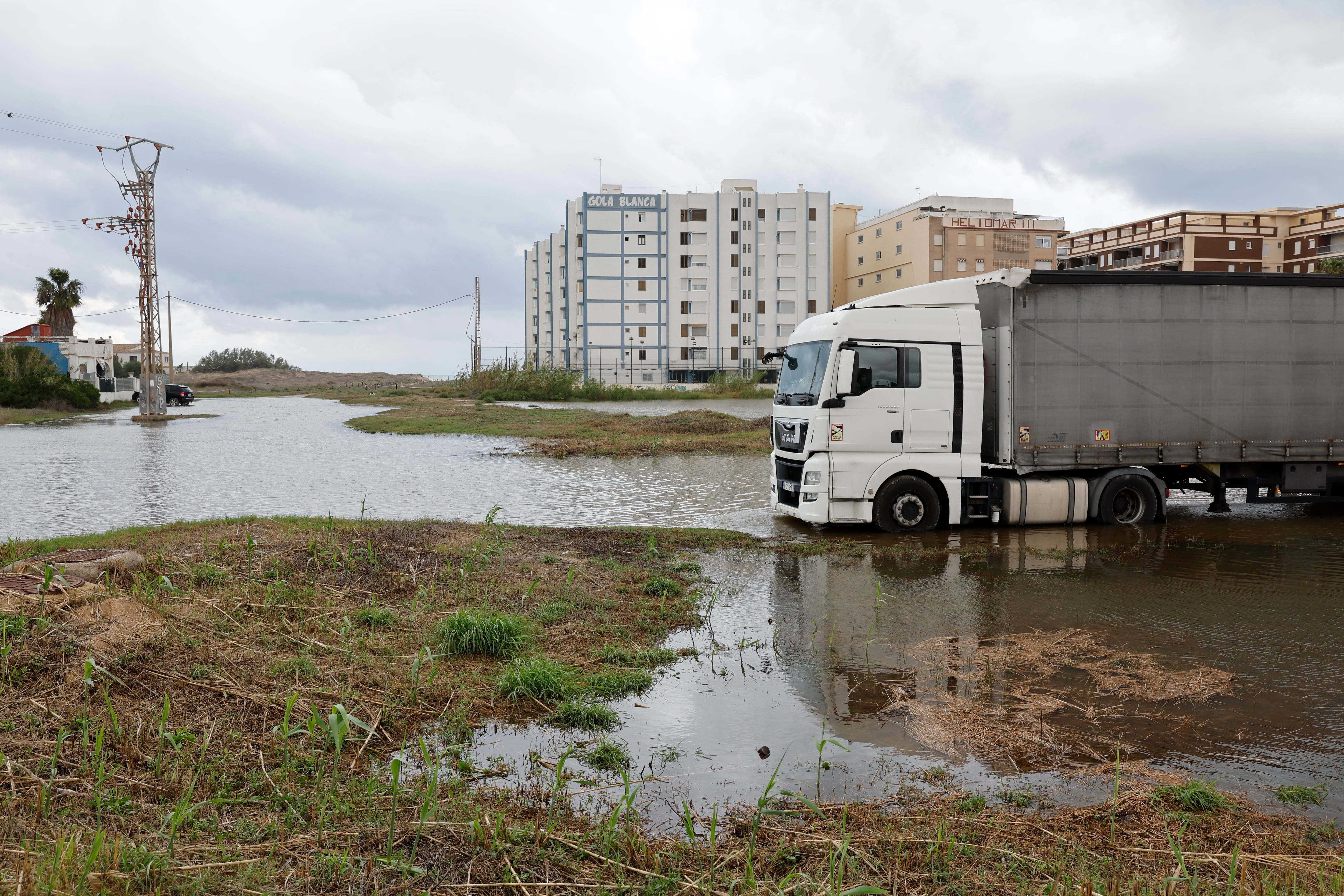 Zona inundada en la entidad local menor de El Perelló, perteneciente al municipio valenciano de Sueca, a finales de septiembre.