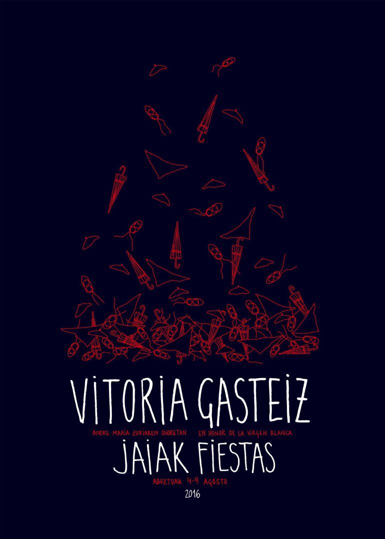 Cartel anunciador de las Fiestas de la Virgen Blanca 2016. 