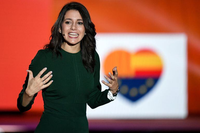 Ines Arrimadas durante un acto de campaña previo al 21-D