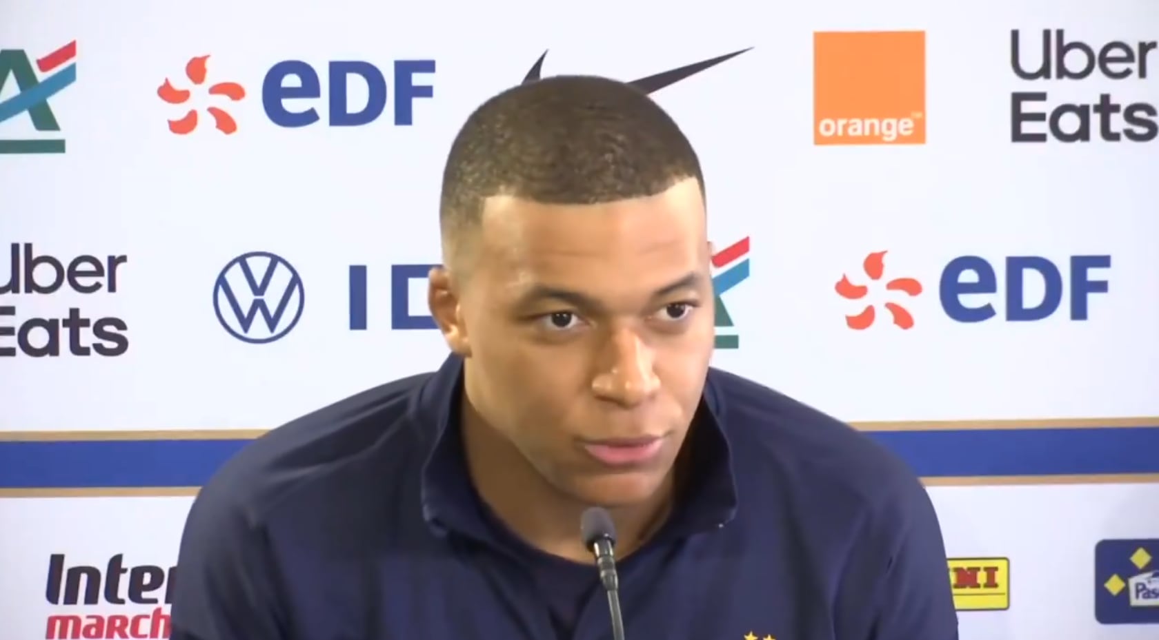 Kylian Mbappé, en su primera rueda de prensa como jugador del Real Madrid