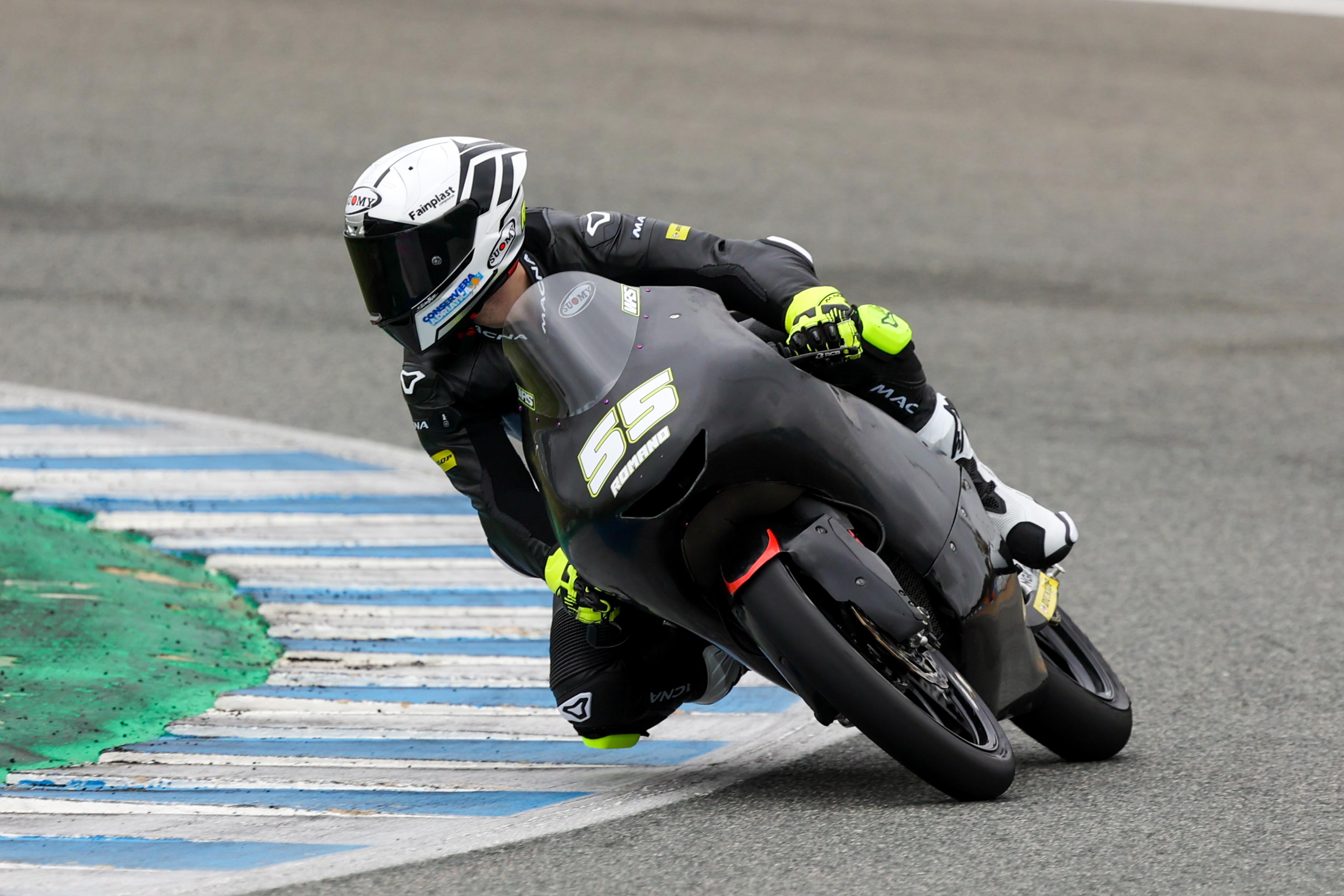 Romano Fenati durante los entrenamientos en Jerez