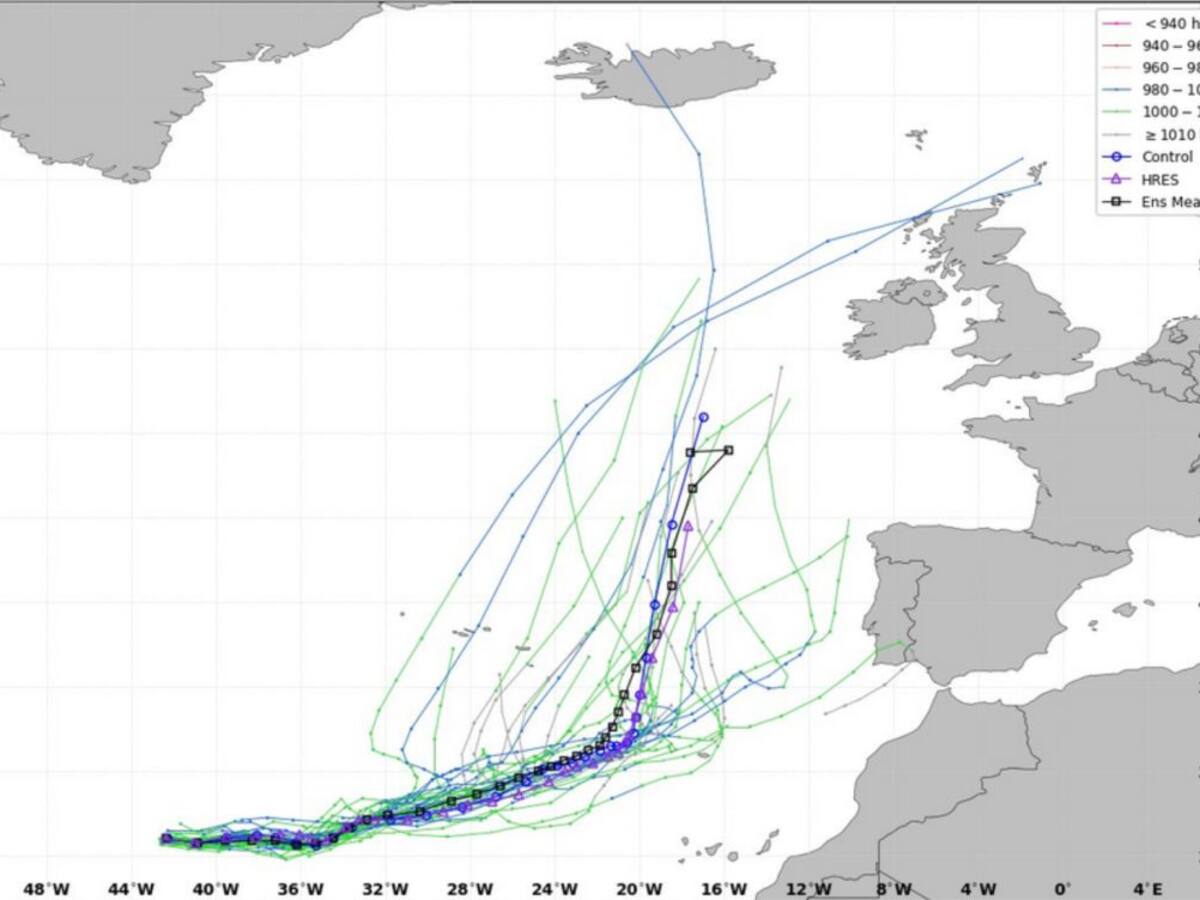 La tormenta Theta rompe el récord de la temporada atlántica de 2005 y podría acercarse a España