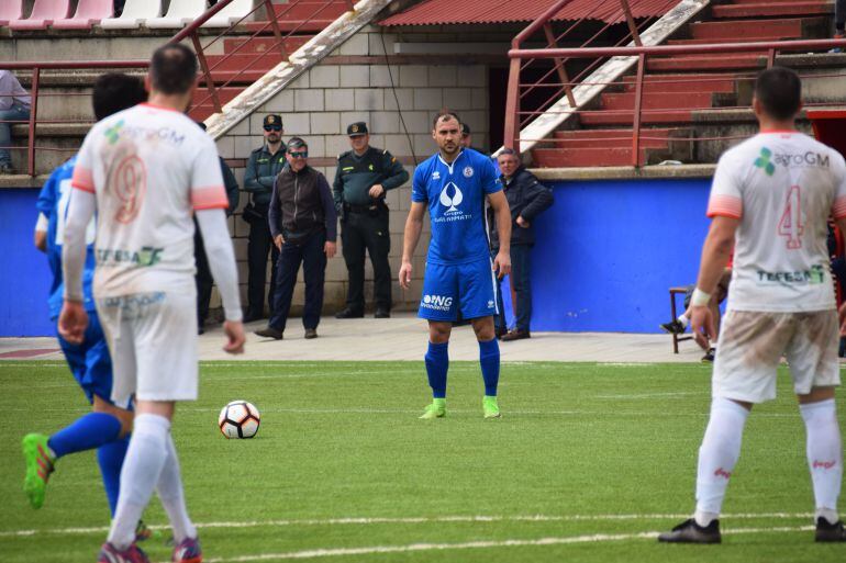 Javi Tamayo durante el partido en La Palma