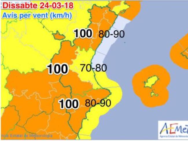 Vientos para este sábado, 24 de marzo