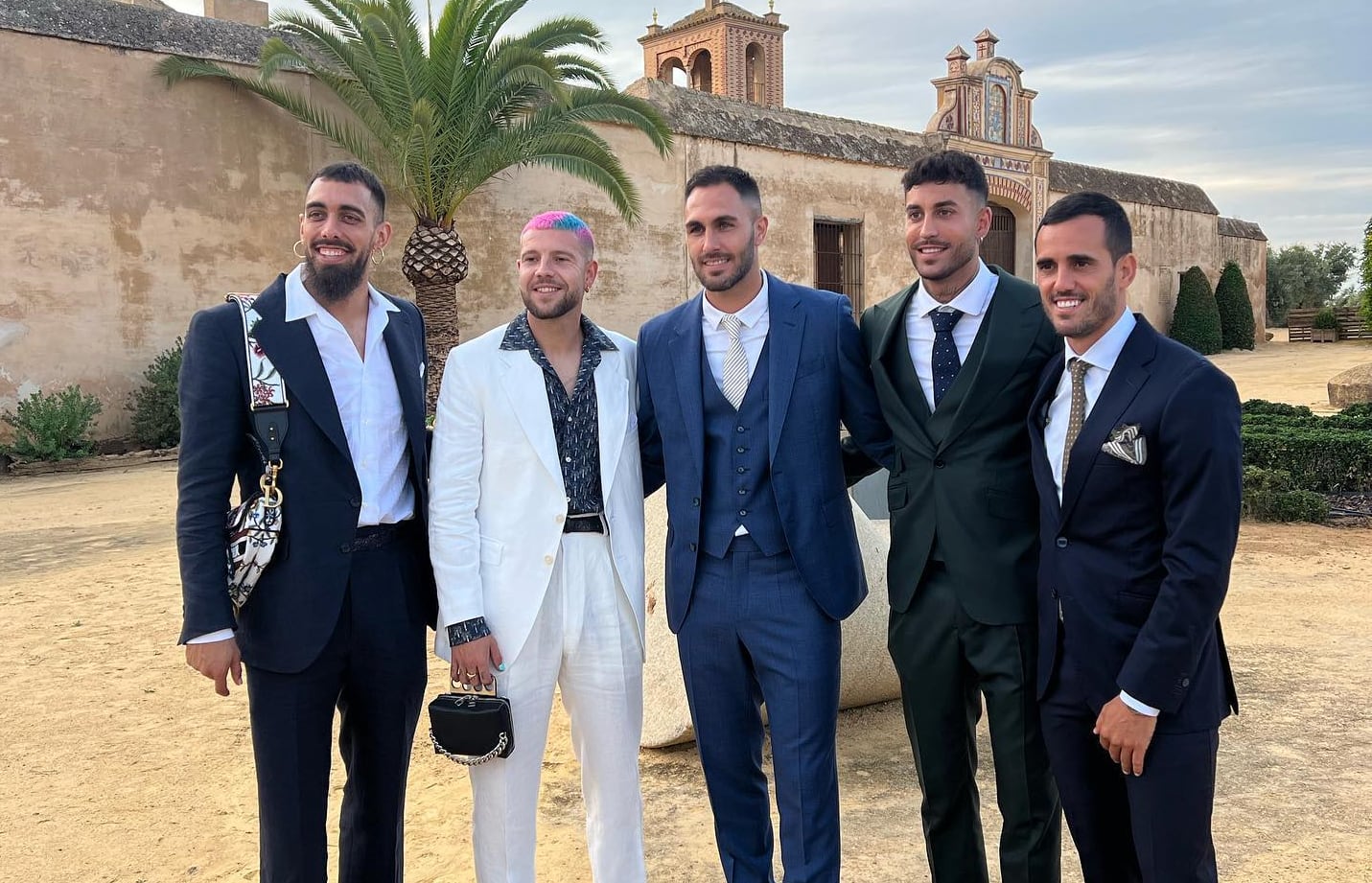 Borja Iglesias y Aitor Ruibal junto a Camarasa, Víctor Ruiz y Juanmi Jiménez.