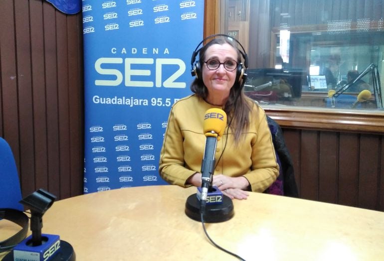 Bodil Valero, en los estudios de SER Guadalajara.