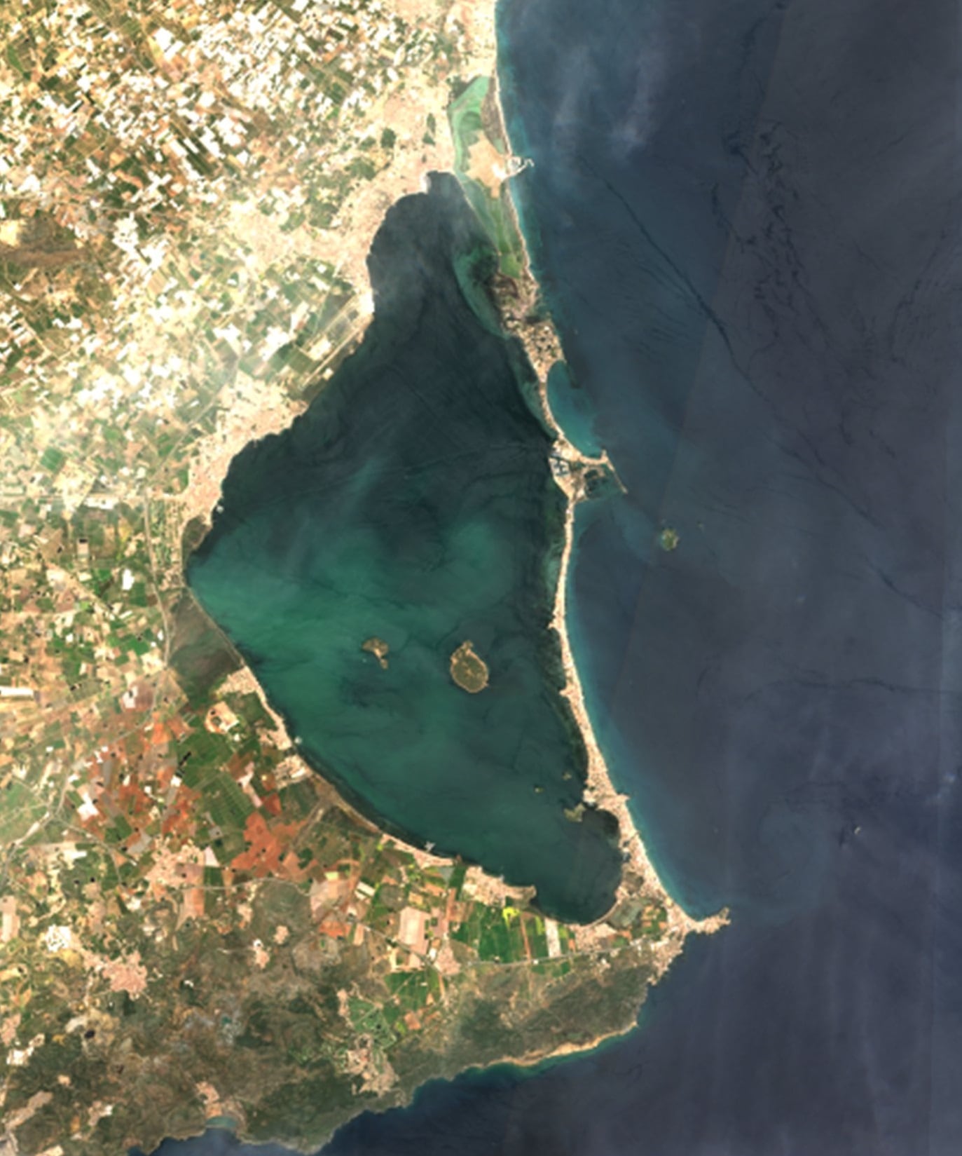 La situación del Mar Menor vista por Copernicus el 30 de abril de 2022