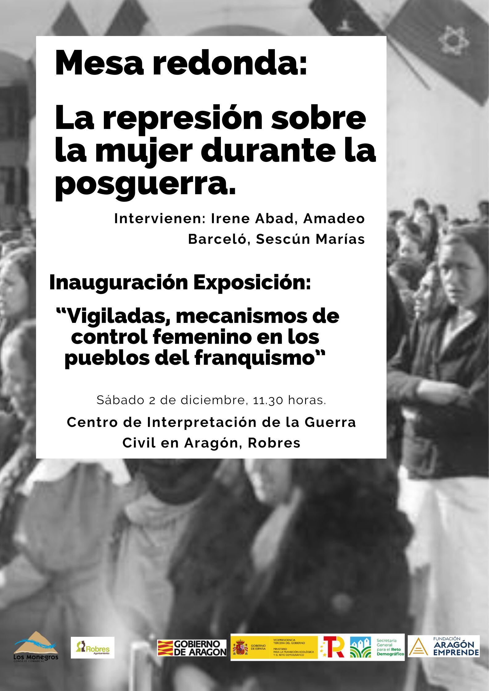 Cartel de la jornada de la mujer frente al franquismo