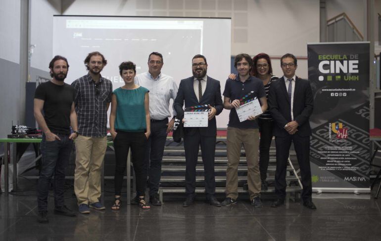 Instantánea durante la presentación oficial de la Escuela de Cine