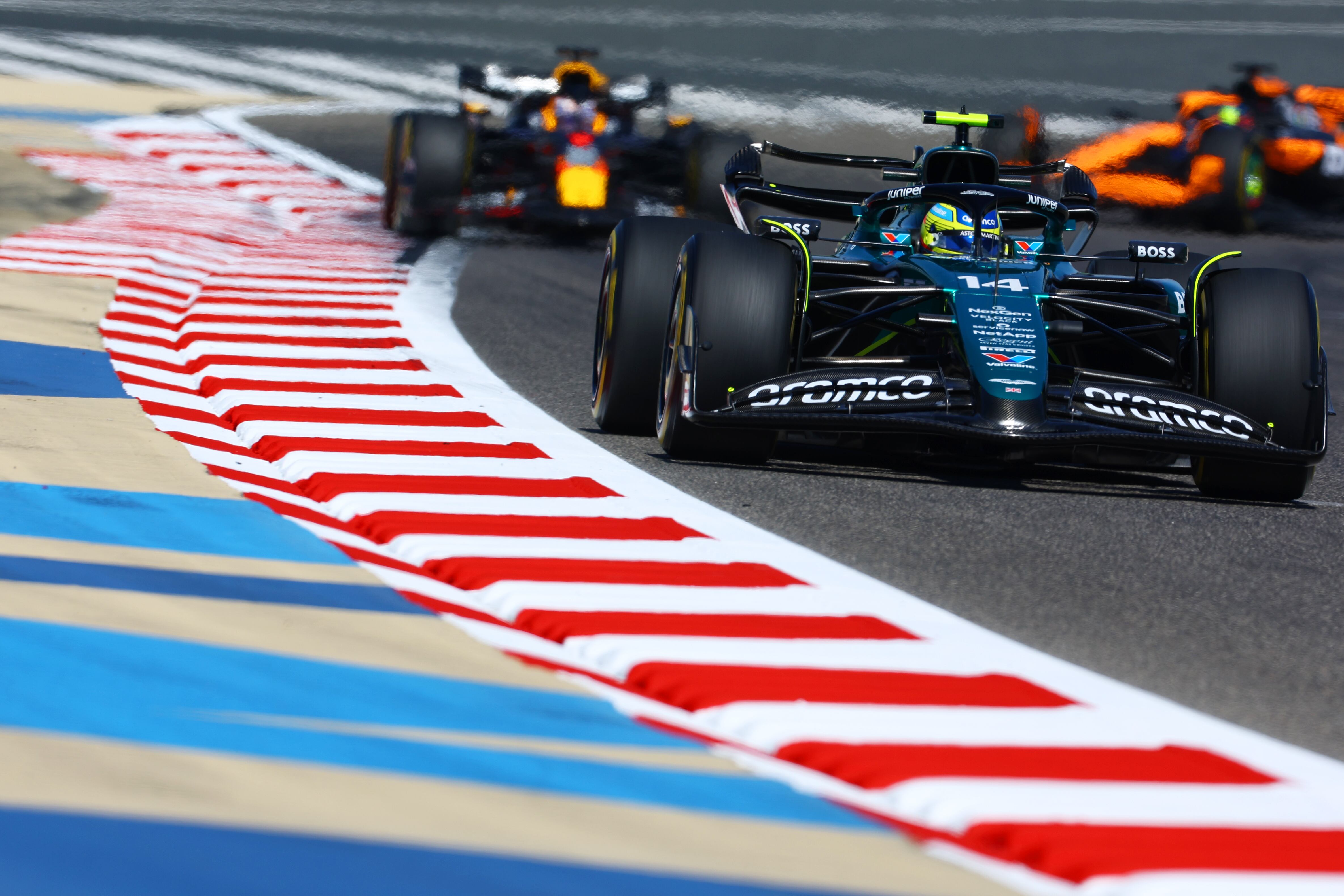 Fernando Alonso, en el GP de Bahréin de Fórmula 1. (Photo by Mark Thompson/Getty Images)