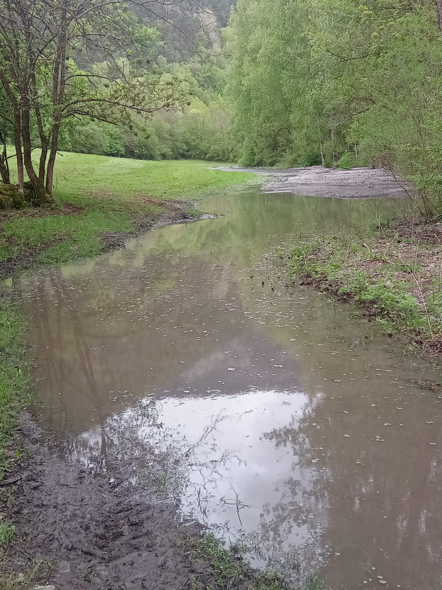 Campos inundados en Plan.