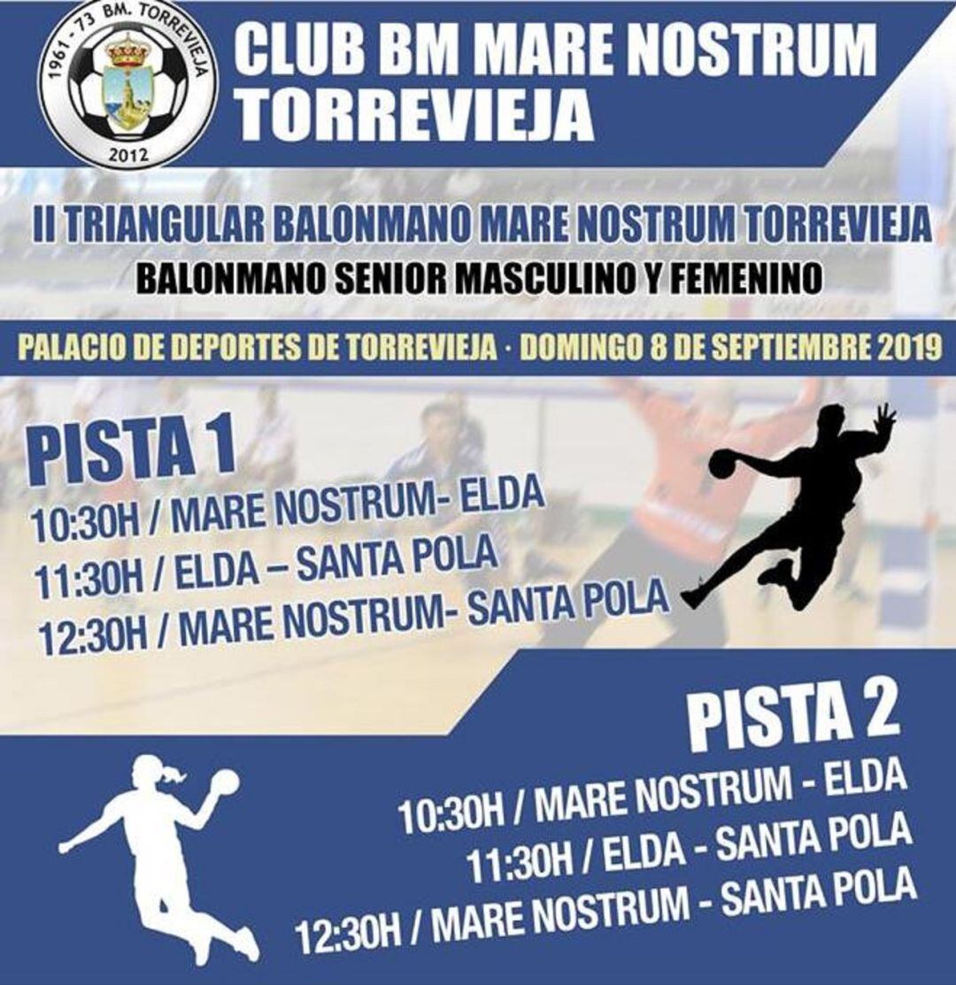 Intensa mañana de balonmano en el Palacio de los Deportes de Torrevieja