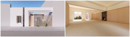 Exterior e interior de cómo será el Hogar de Jubilados de Beniflà