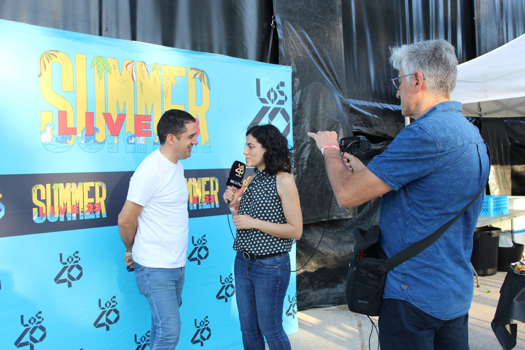 Entrevista con el alcalde de Alcoy, Toni Francés, en el inicio del concierto de Los40 Summer Live