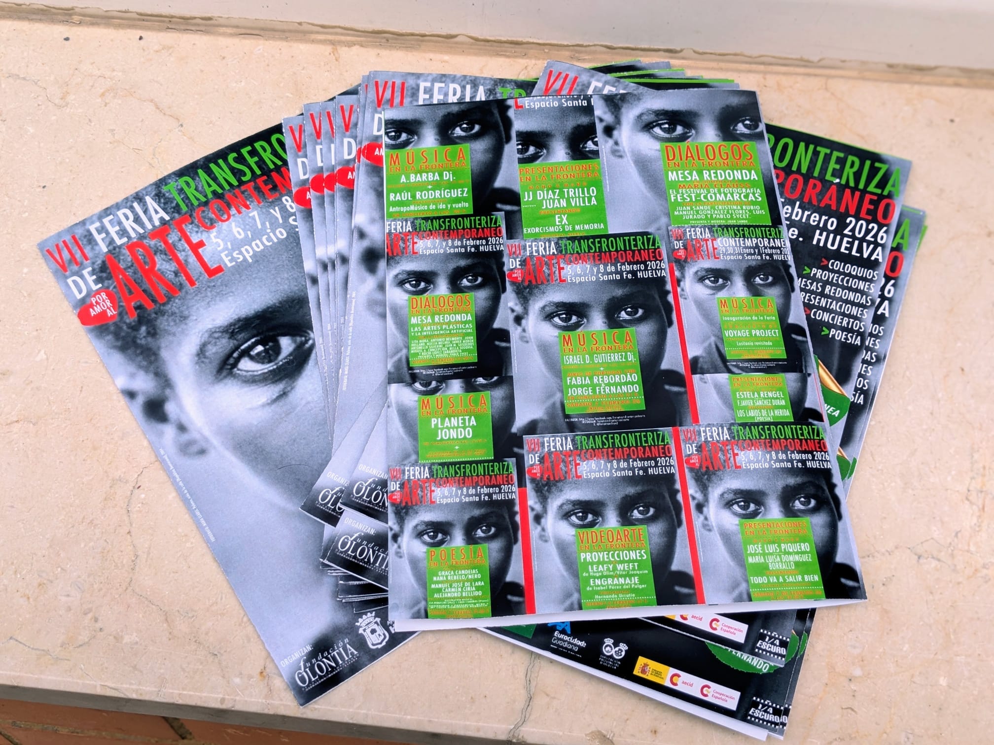 Cartel de la VII Feria Transfronteriza de Arte Contemporáneo de la Fundación Olontia