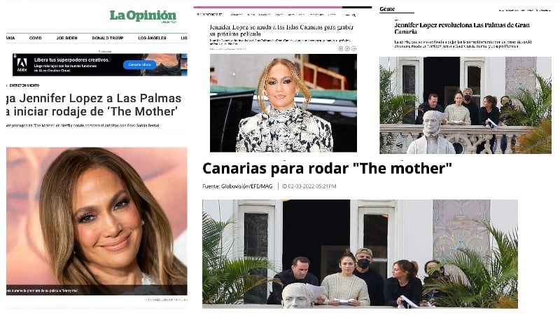 Imagen de Jennifer López en los medios de comunicación latinos