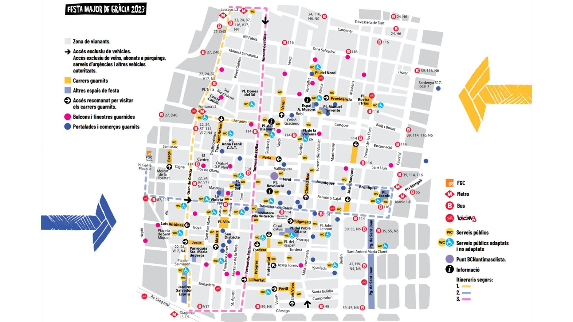 Mapa festes de Gràcia