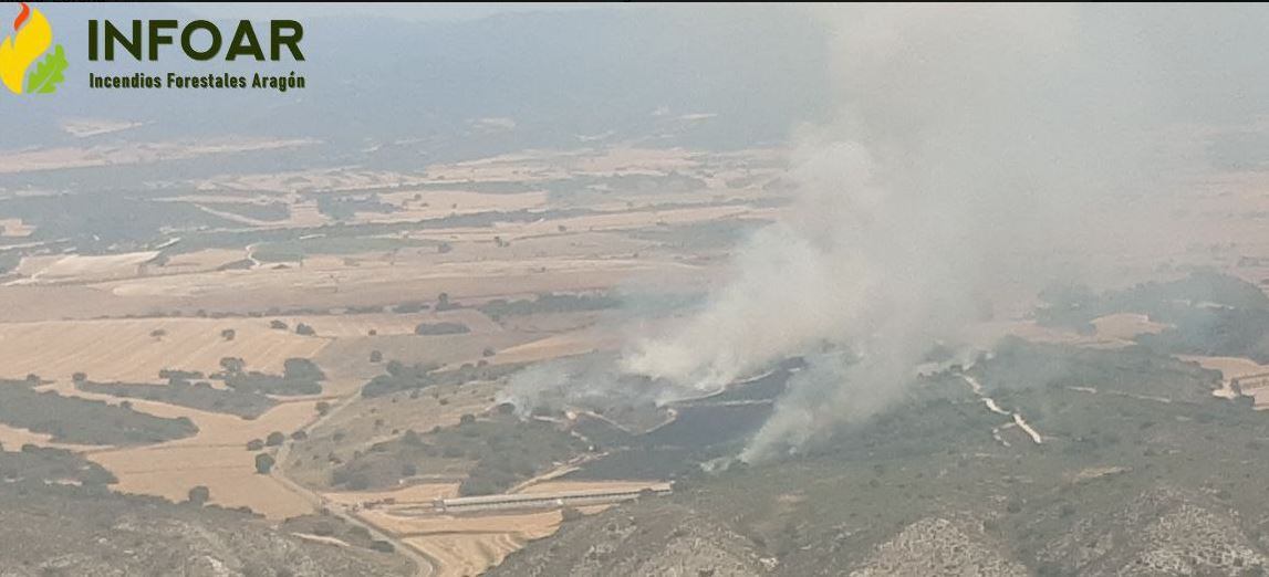 Incendio en la Almunia de San Juan ocurrido en junio