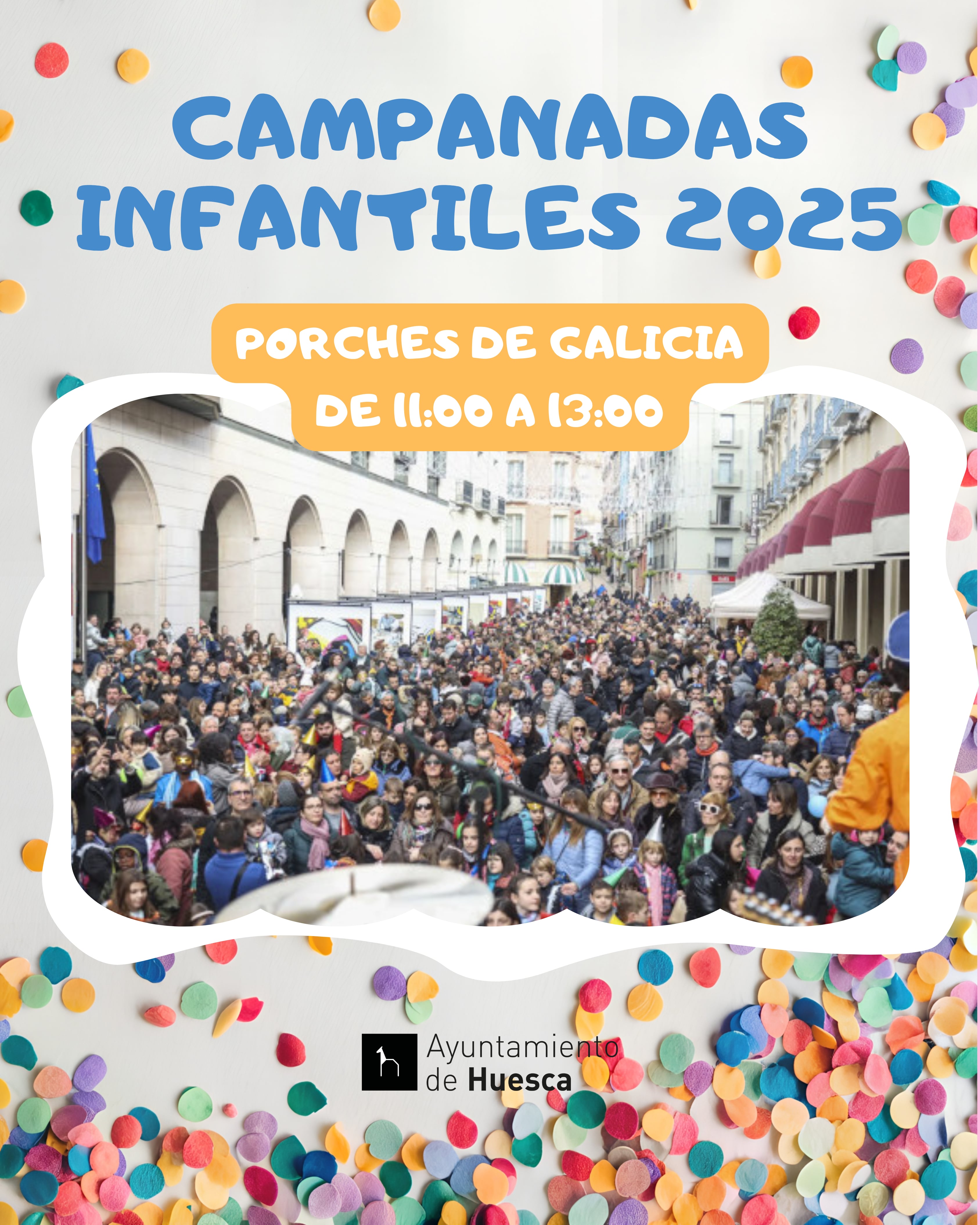 Cartel de las campanadas infantiles en Huesca