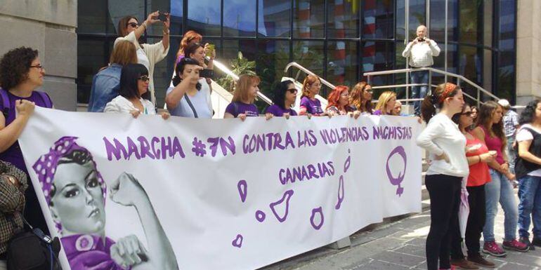Manifestación en contra de la violencia machista