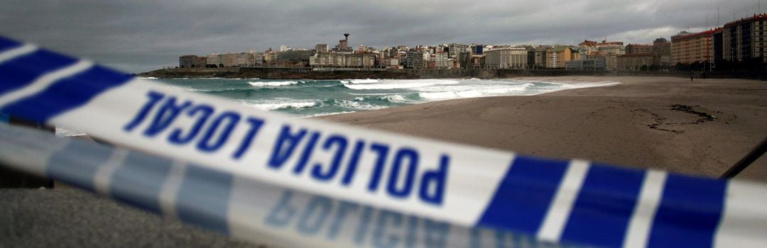Acceso a Riazor cerrado por temporal. Foto de archivo