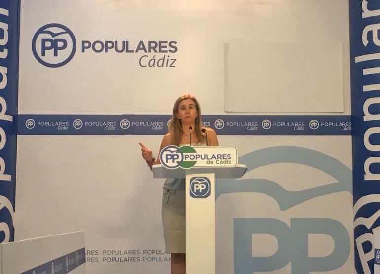 Teresa Ruíz Sillero (PP) durante su comparecencia