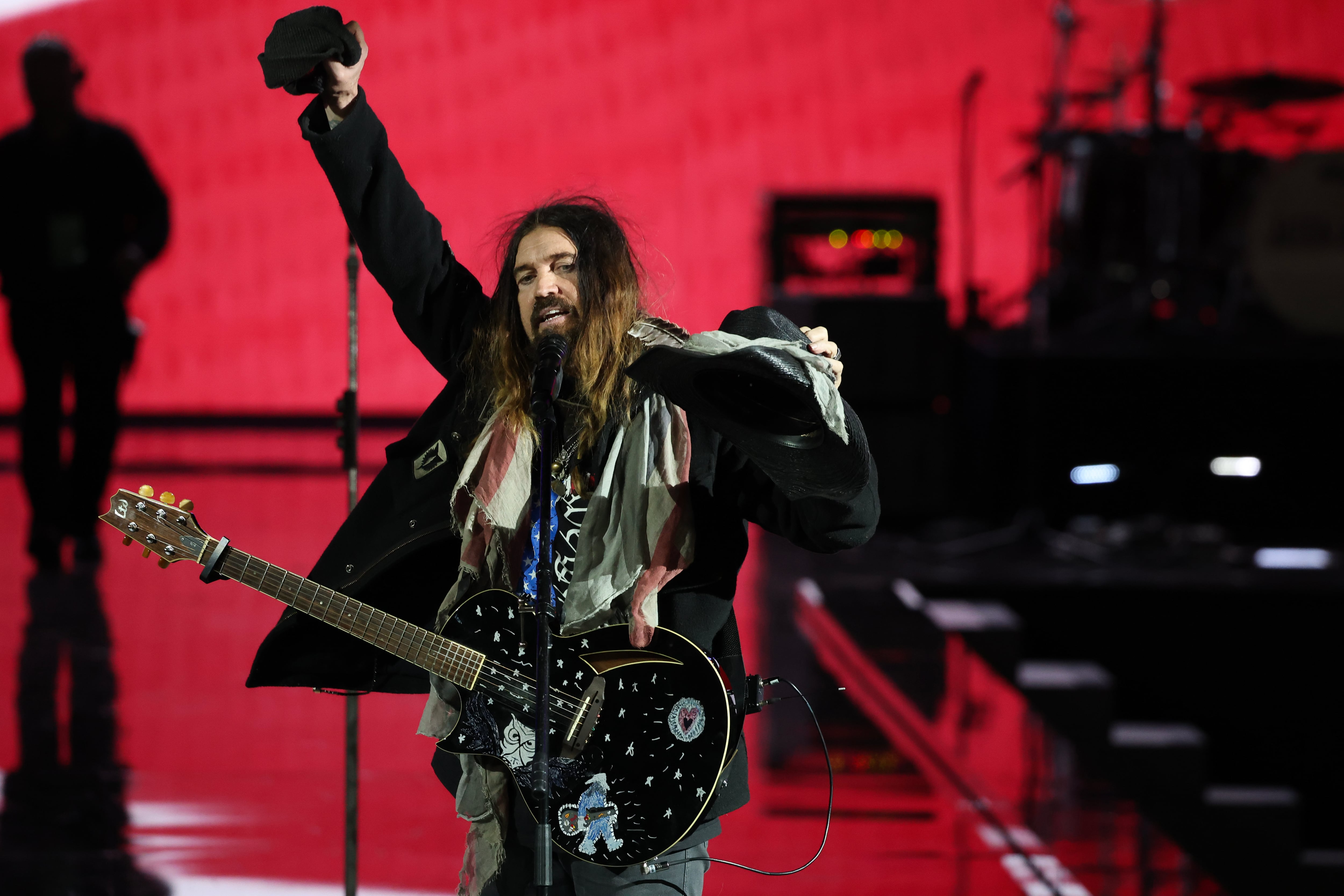 El cantante Billy Ray Cyrus durante su actuación en la toma de posesión del presidente de Estados Unidos, Donald Trump, el pasado 20 de enero.