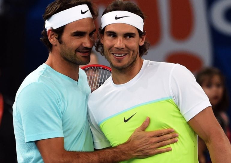 Roger Federer y Rafa Nadal, juntos en diciembre de 2015.