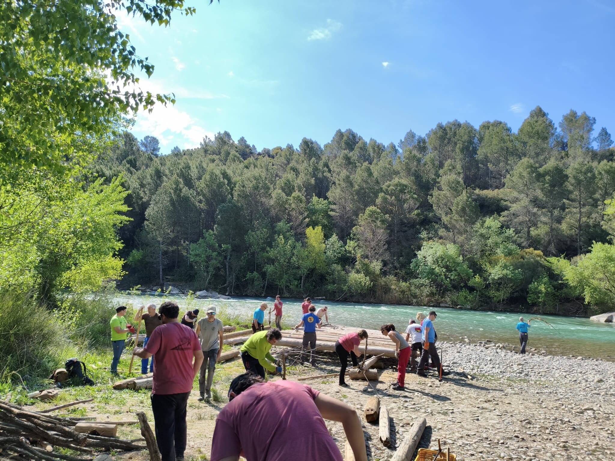 Nabateros d'a Galliguera preparando las nabatas