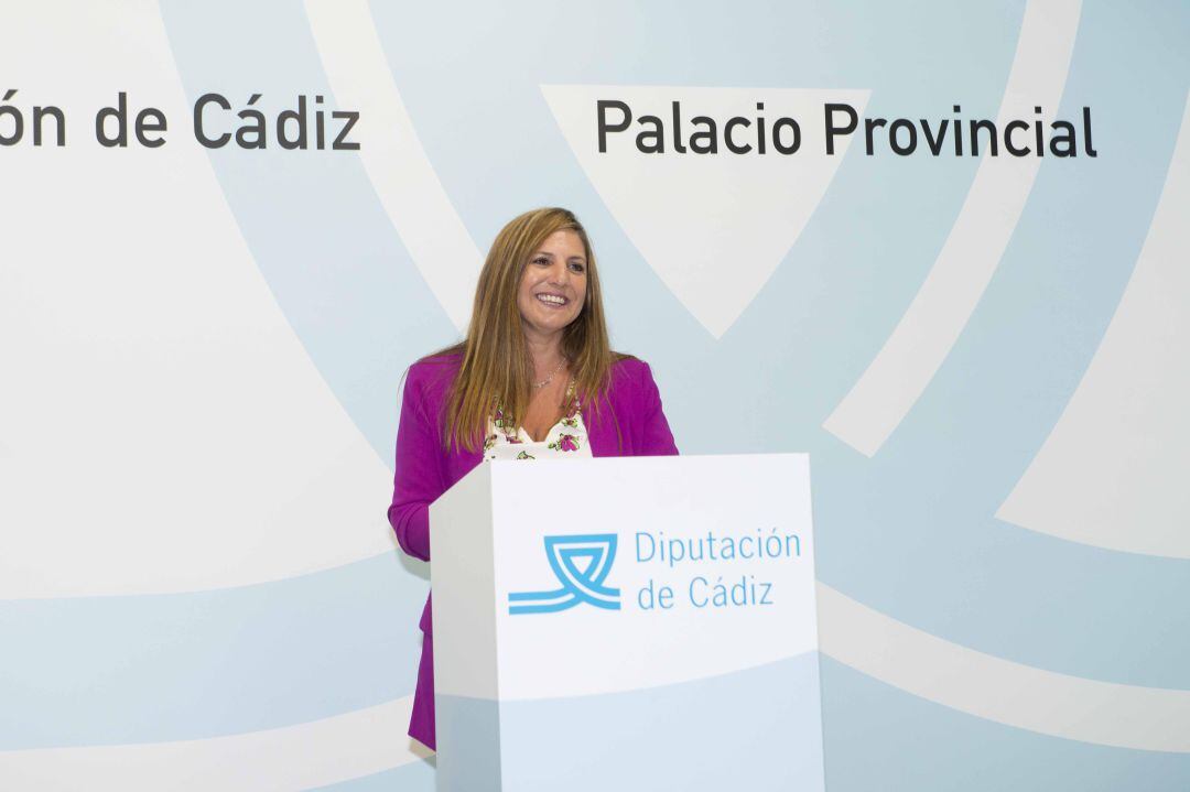 Irene García, presidenta de Diputación, este martes en rueda de prensa