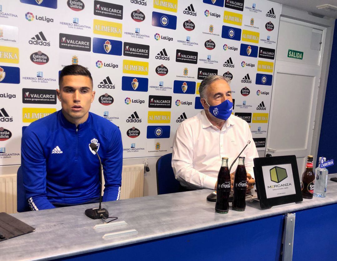 Edu Espiau junto al presidente José Fernández Nieto