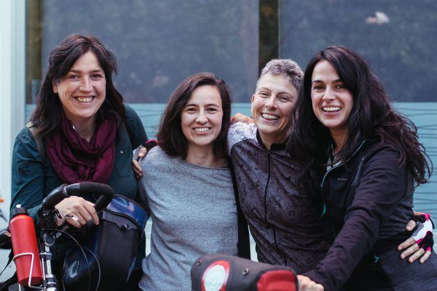 Sole López, Cristina Vázquez, Ana Santidrián y Edurne Caballero del proyecto Biela y Tierra