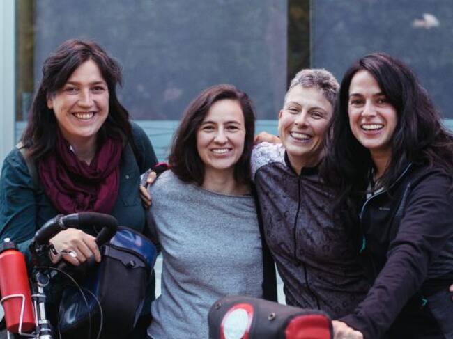 Sole López, Cristina Vázquez, Ana Santidrián y Edurne Caballero del proyecto Biela y Tierra