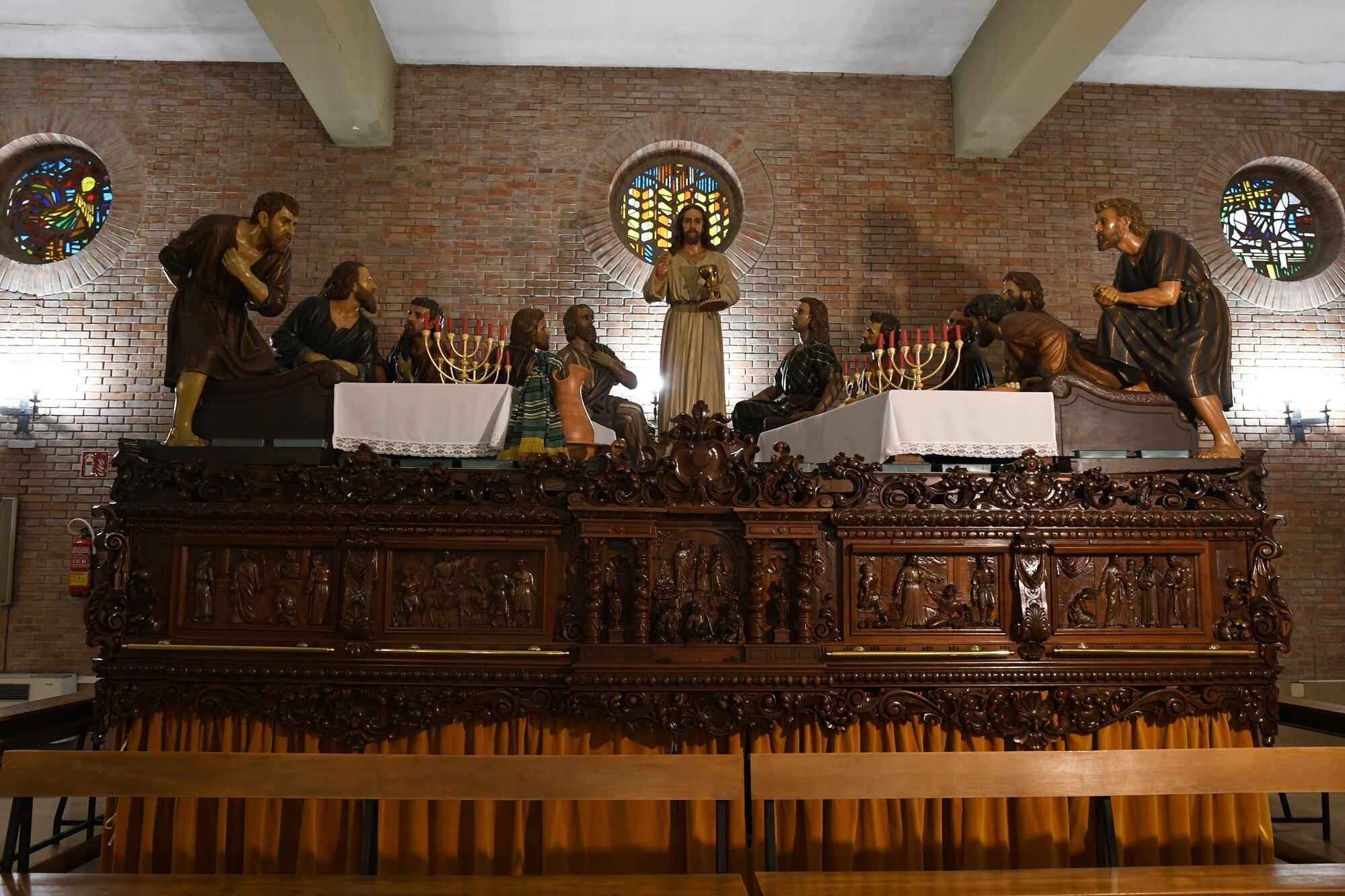 Santa Cena de Linares, preparada para la Magna de Jaén, en una instantánea de Ricardo Armenteros.
