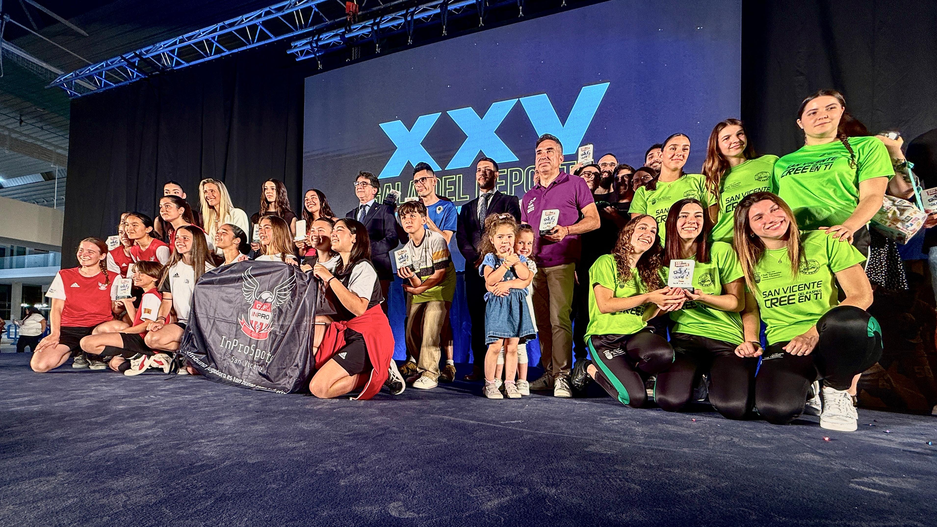 Equipos ganadores de la 25ª edición de la Gala del Deporte