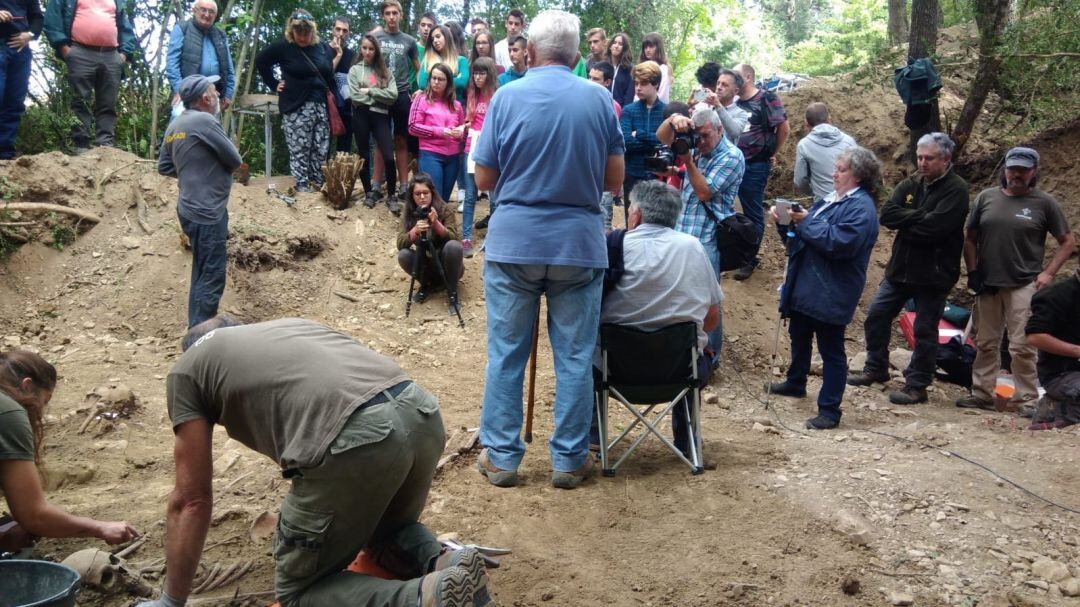 Trabajos de exhumaciones en Echálaz