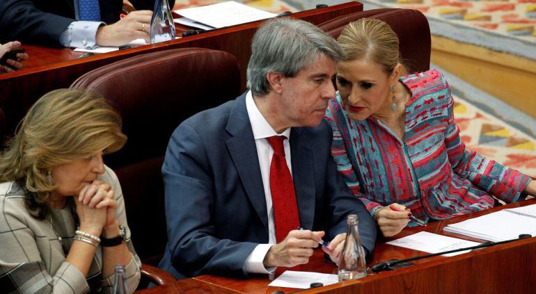 Ángel Garrido y Cristina Cifuentes en la Asamblea el pasado 4 de abril