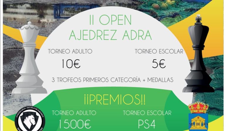 Cartel del II Open Ajedrez Adra.