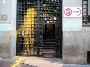 Sede de UGT Aragón en la calle Joaquín Costa