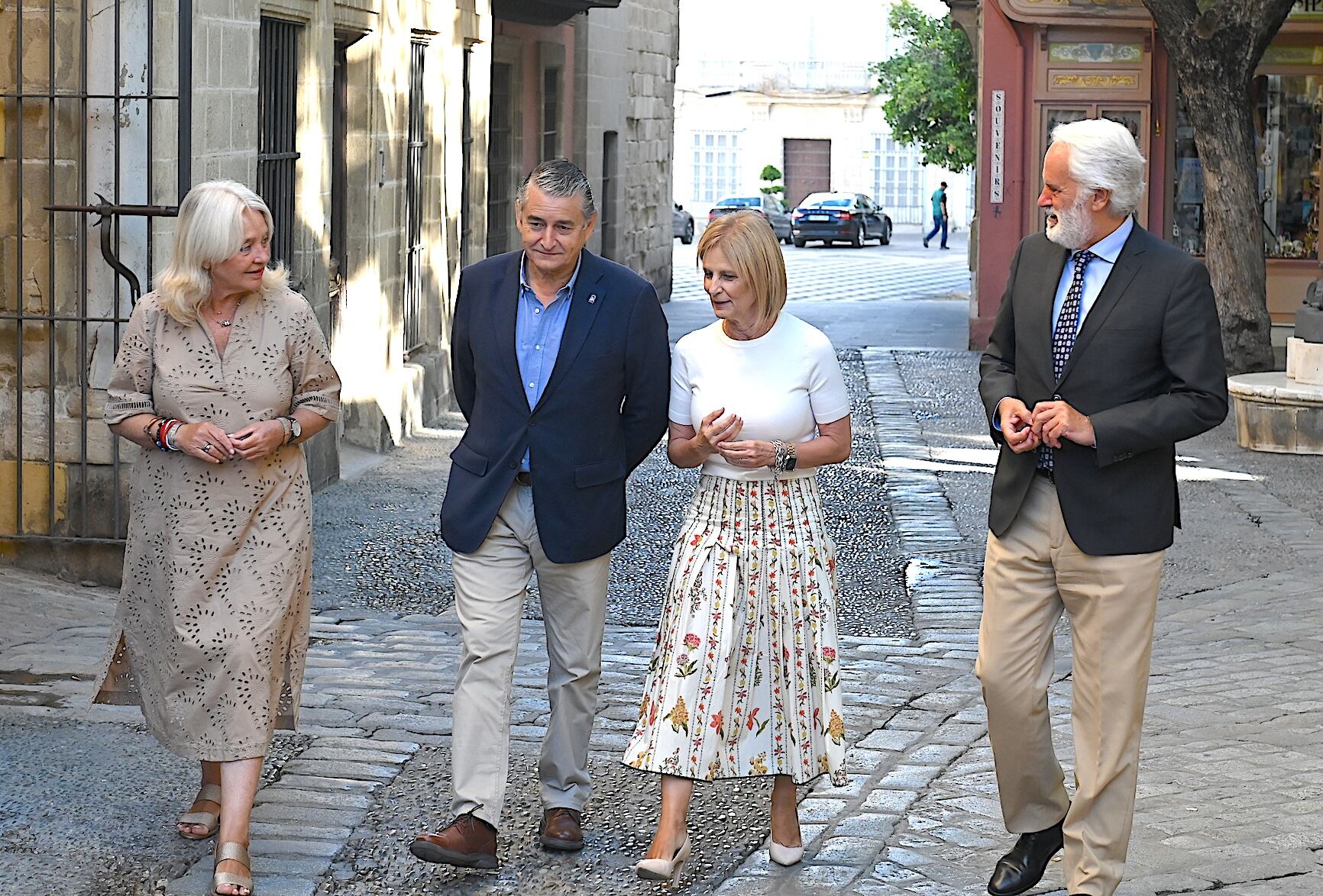 Mercedes Colombo, Antonio Sanz, María José García Pelayo y Agustín Muñoz este martes en Jerez
