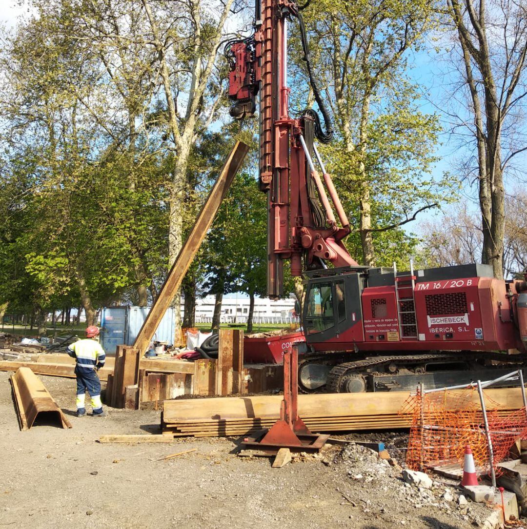 Obras del pozo de tormentas. 