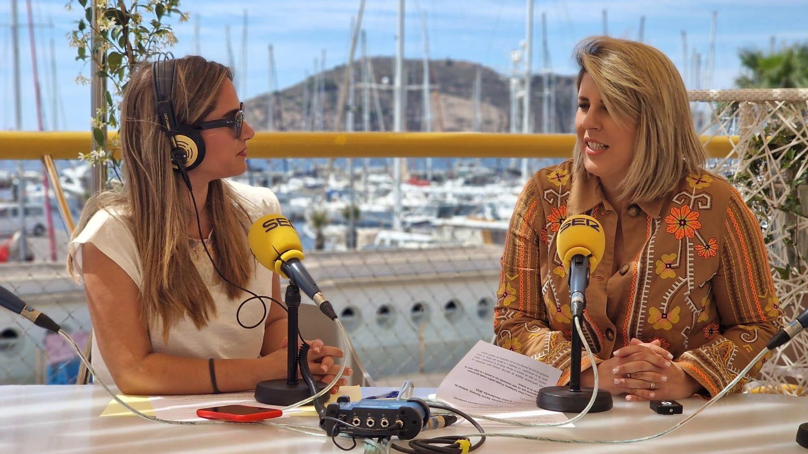 Noelia Arroyo, alcaldesa de Cartagena, en Hoy por hoy desde la Terraza del Auditorio El Batel