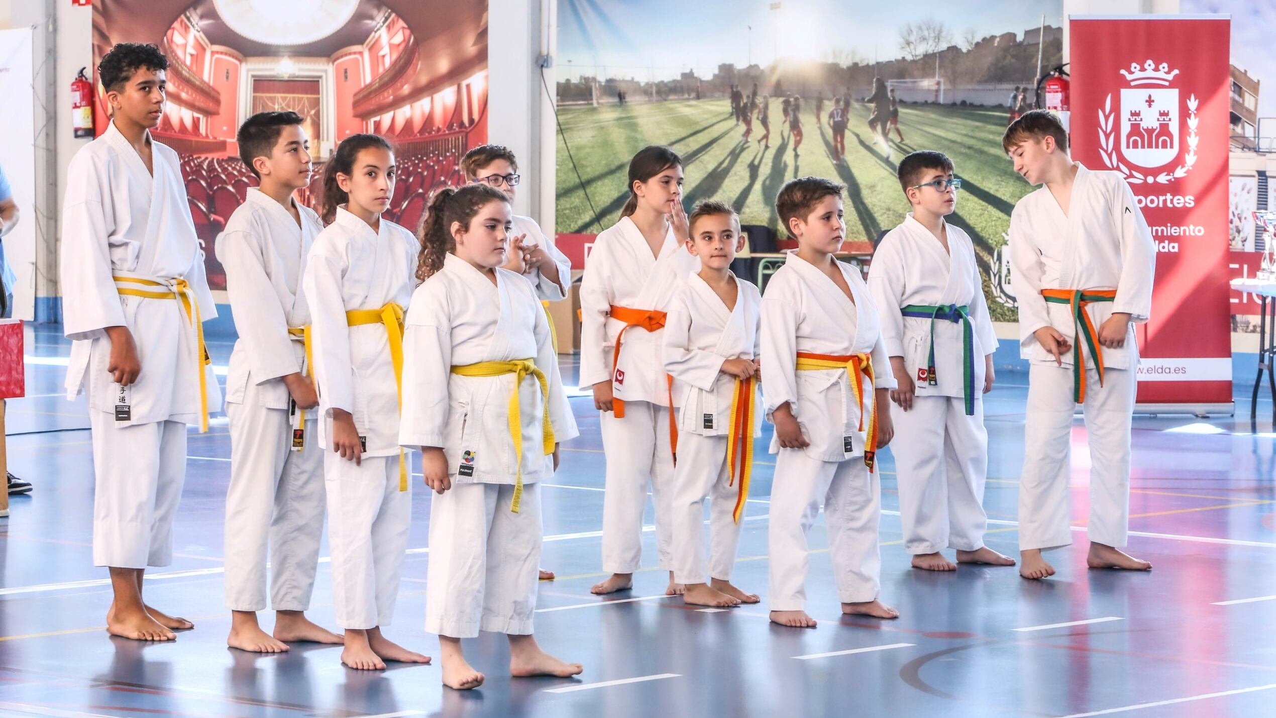 Alumnos de una Escuela Municipal de Artes Marciales